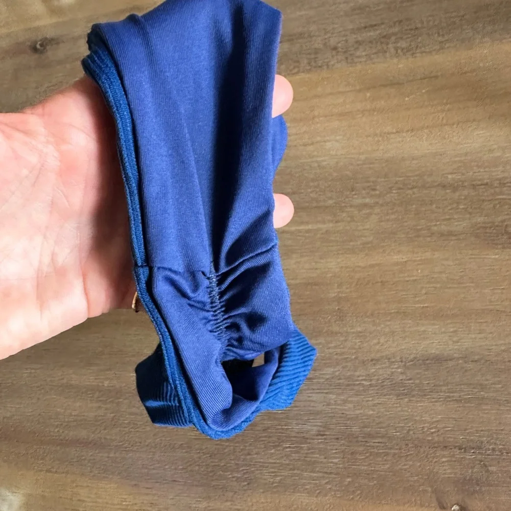 Blue Ribbed Bikini Bottom - Picture 3 of 3